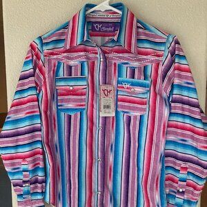 Cowgirl Hardware Youth Serape L/S Print Rodeo Shirt